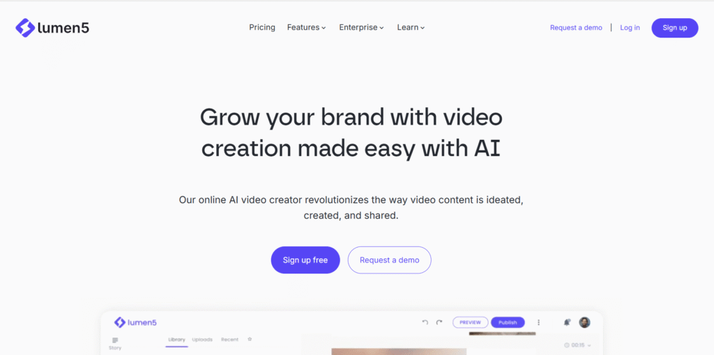 Lumen5 – Best for AI Video Creation from Blogs